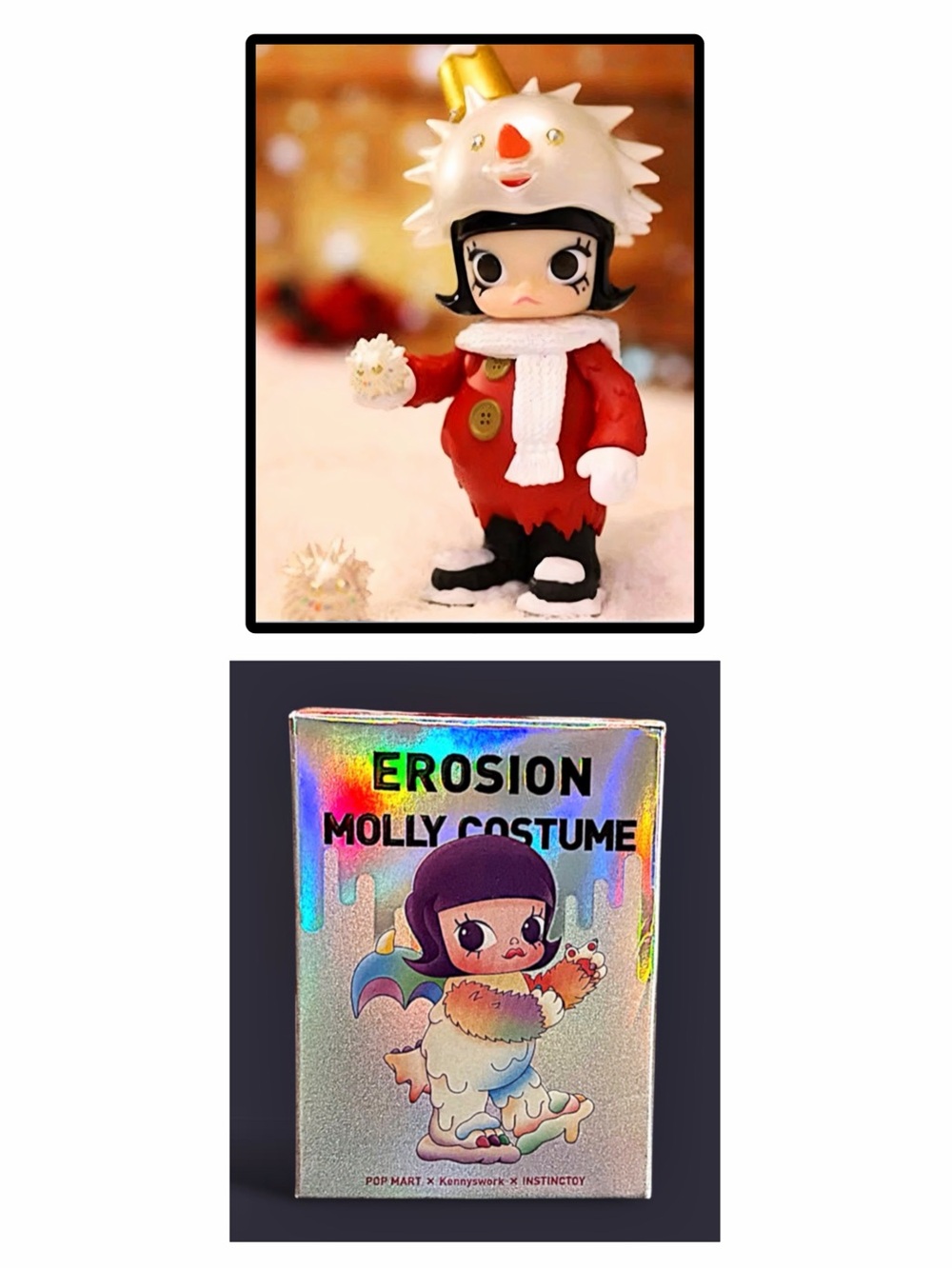 POP MART × INSTINCTOY Erosion Molly Costume Series Figure Snowy Molly